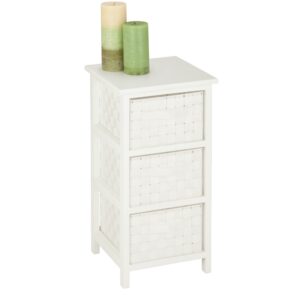 Small 3-Drawer Storage Chest - White