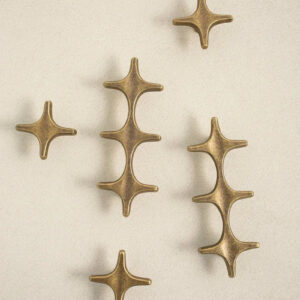 Crossbar Brass Cabinet Knobs - Linear Drawer Pulls