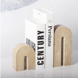U-Shaped Stone Book Stand - Heavy Desktop Book Holder